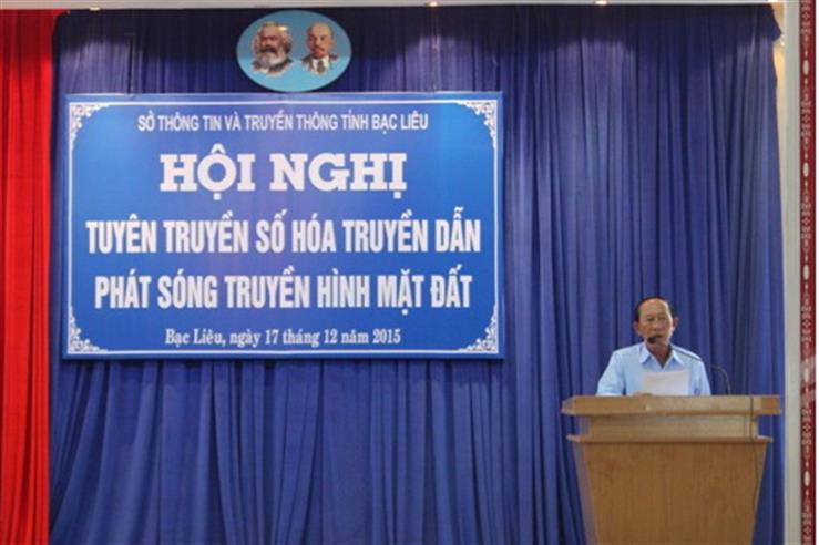 Ông La Thanh Việt – Phó Giám đốc Sở TTTT tỉnh Bạc Liêu- phát biểu khai mạc Hội nghị