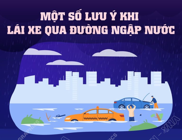 Một số lưu ý khi lái xe qua đường ngập nước