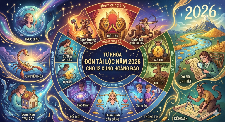 Từ khóa giúp 12 cung hoàng đạo "đón tài lộc trong năm 2026"